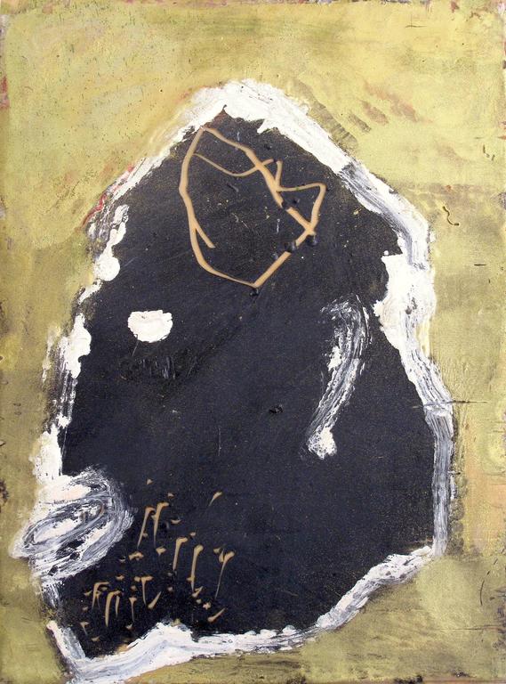 James Havard Portrait Painting - Portrait in Black on Gold
