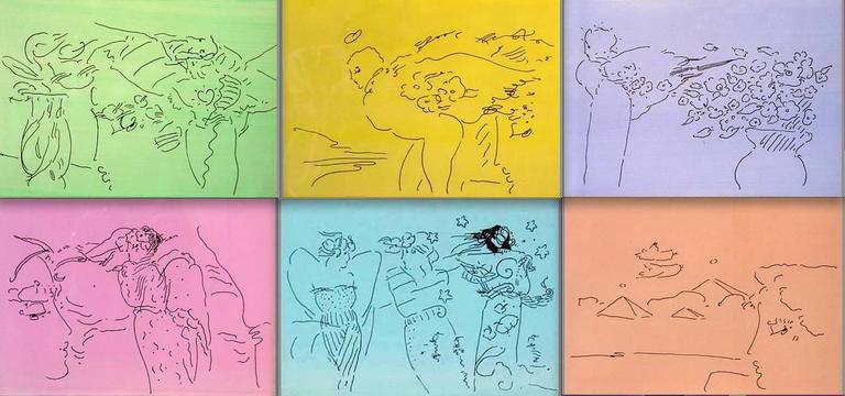 Peter Max Figurative Print - Angels Suite