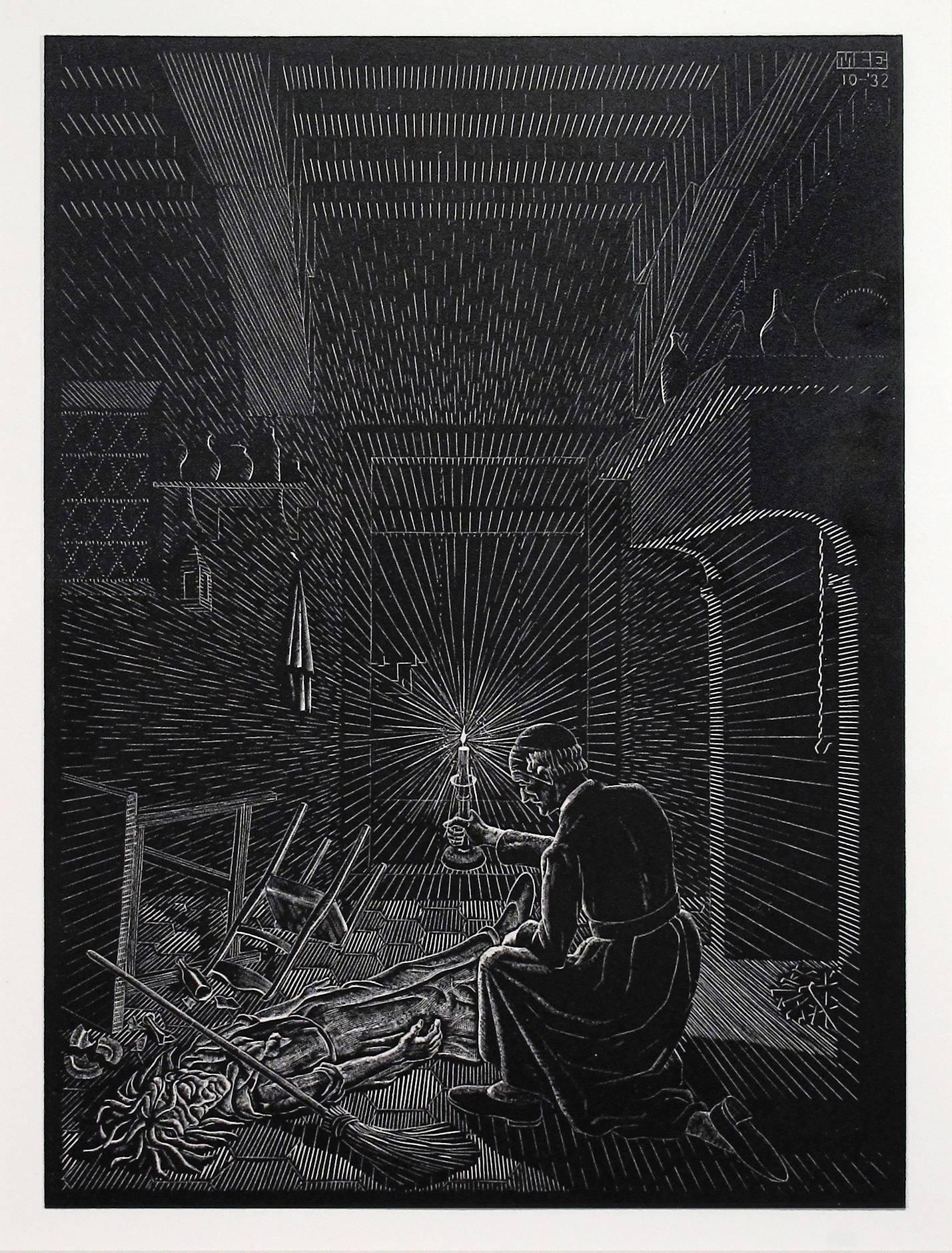 M.C. Escher - Scholastica - The Encounter For Sale at 1stDibs