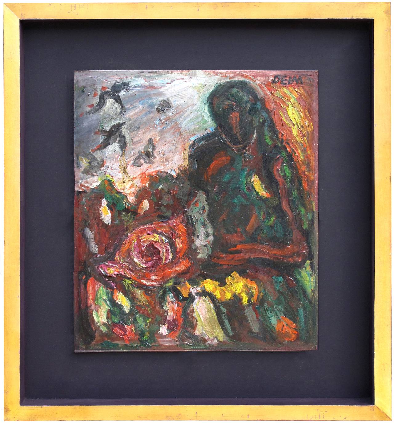 Orpheas and The Rose - Painting by Judith Deim