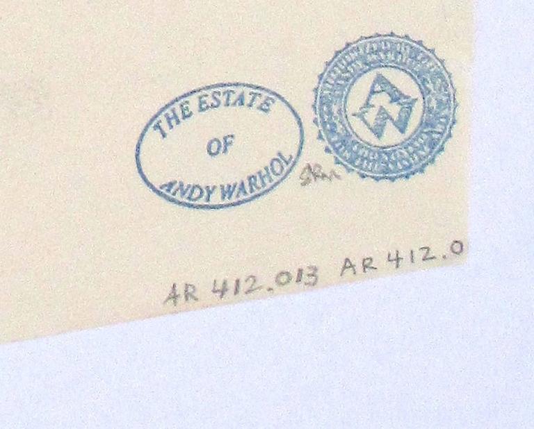 Andy Warhol Rose For Sale at 1stDibs andy warhol estate stamp