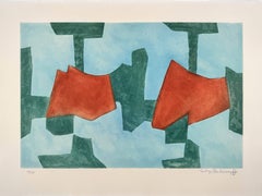Composition in blue, green and red XXXIV