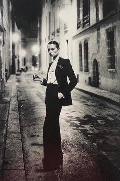 Retro "Rue Aubriot, Paris, 1975" Original Silver Gelatin Print by Helmut Newton