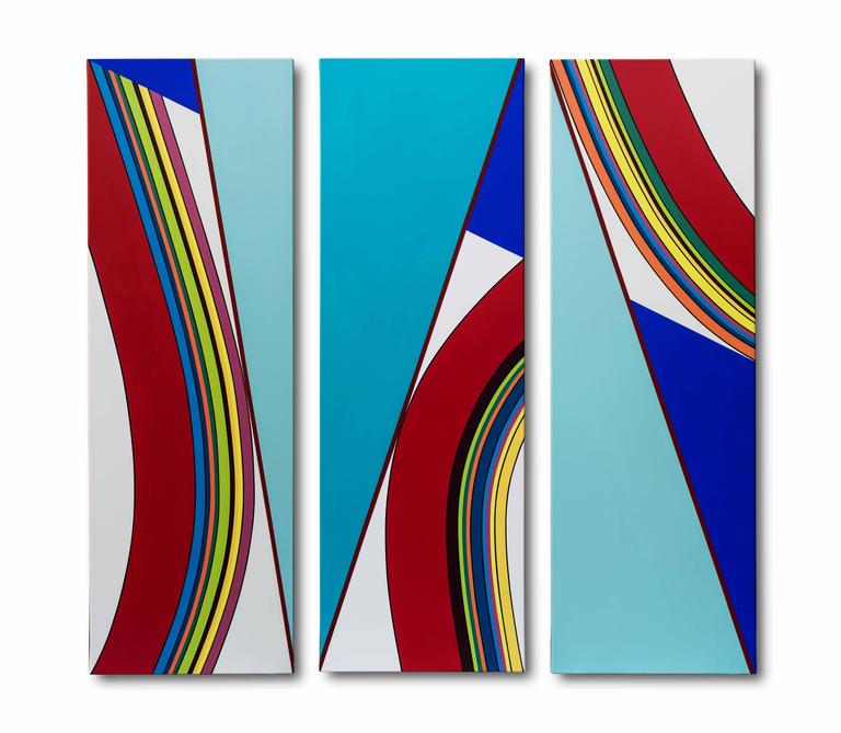 Alejandra Barreda Abstract Painting - 111 Diagonal #2