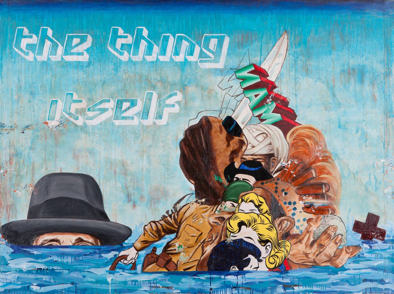 The Thing Itself (with Joseph beuys) - Painting by Enrique Chagoya