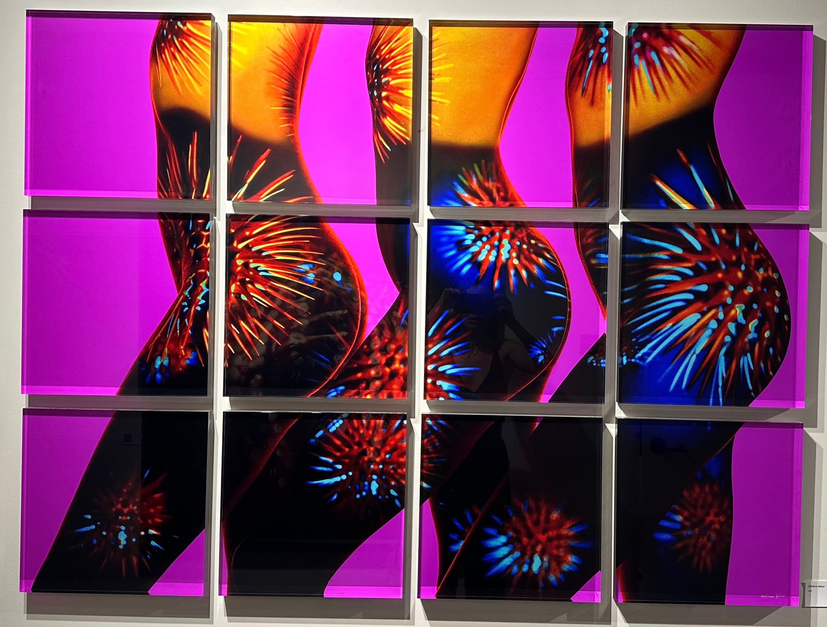 "LB27" Abstract Photograph 42" x 56" inch Limited Edition of 4 by Giuliano Bekor

INSTALLATION: 12 pieces of 14 x14 inches trim bleed (please refer to photos)

Medium:
Single Sided Printed on a Kodak Metallic Pearl Archival Paper 1" Museum Acrylic