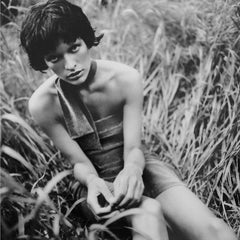 "Milla in the Grass" Black & White Photograph 24x20 in Ed. of 100 by Kate Garner