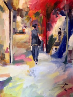 "Moment to Remember" Abstract Painting 63" x 47" inch by Ahmed Dafrawy