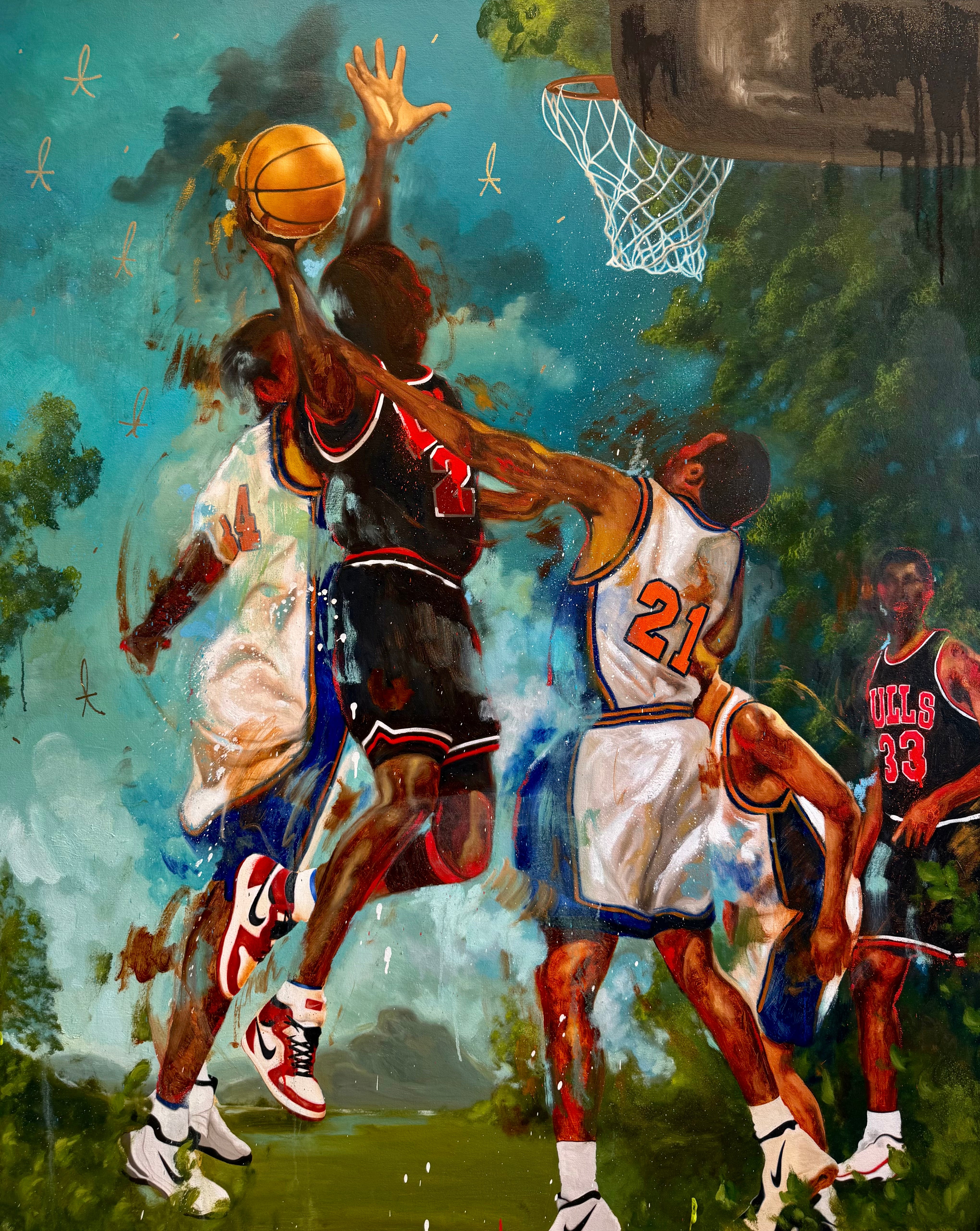 "VICTORIA" Figurative Painting 60" x 48" inch by Isaac Pelayo