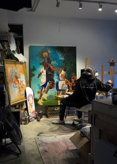 "VICTORIA" Figurative Painting 60" x 48" inch by Isaac Pelayo