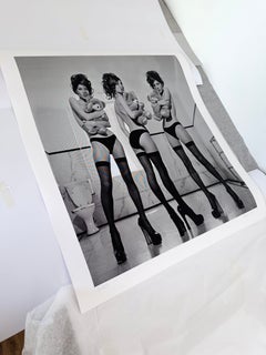 "Black Kate Moss Triplet" Photograph 28" × 26" in Limited Ed 2/25 by Kate Garner