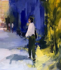 "Untitled 1" Abstract Painting 47" x 47" inch by Ahmed Dafrawy