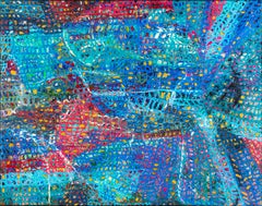 "Abstract Composition" Painting 46" x 58" inch by Kinda Adly