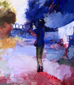 "Picture Worth Living For" Abstract Painting 47" x 47" inch by Ahmed Dafrawy