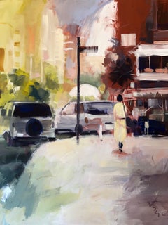 "Move in Rythm" Abstract Painting 47" x 39" inch by Ahmed Dafrawy