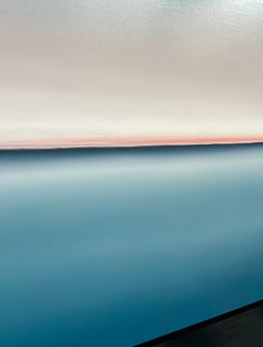 « DEEP INSIDE 130 » — Peinture abstraite à l'huile sur toile, 39" x 79", de Larissa Uvarova