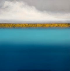 « DEEP INSIDE 11 » — Peinture abstraite à l'huile sur toile, 47" x 47", de Larissa Uvarova