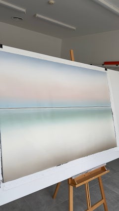 "DEEP INSIDE 106" - Dipinto astratto a olio su tela, 39" x 59", di Larissa Uvarova