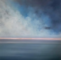 « DEEP INSIDE 44 » — Peinture abstraite à l'huile sur toile, 47" x 47", de Larissa Uvarova