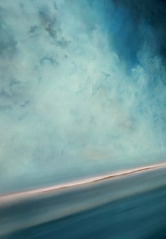 « DEEP INSIDE 44 » — Peinture abstraite à l'huile sur toile, 47" x 47", de Larissa Uvarova
