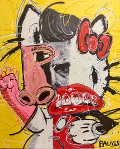 "Hello Dean" (James Dean) Pop Art Painting 67 x 54 inch by John Paul Fauves
