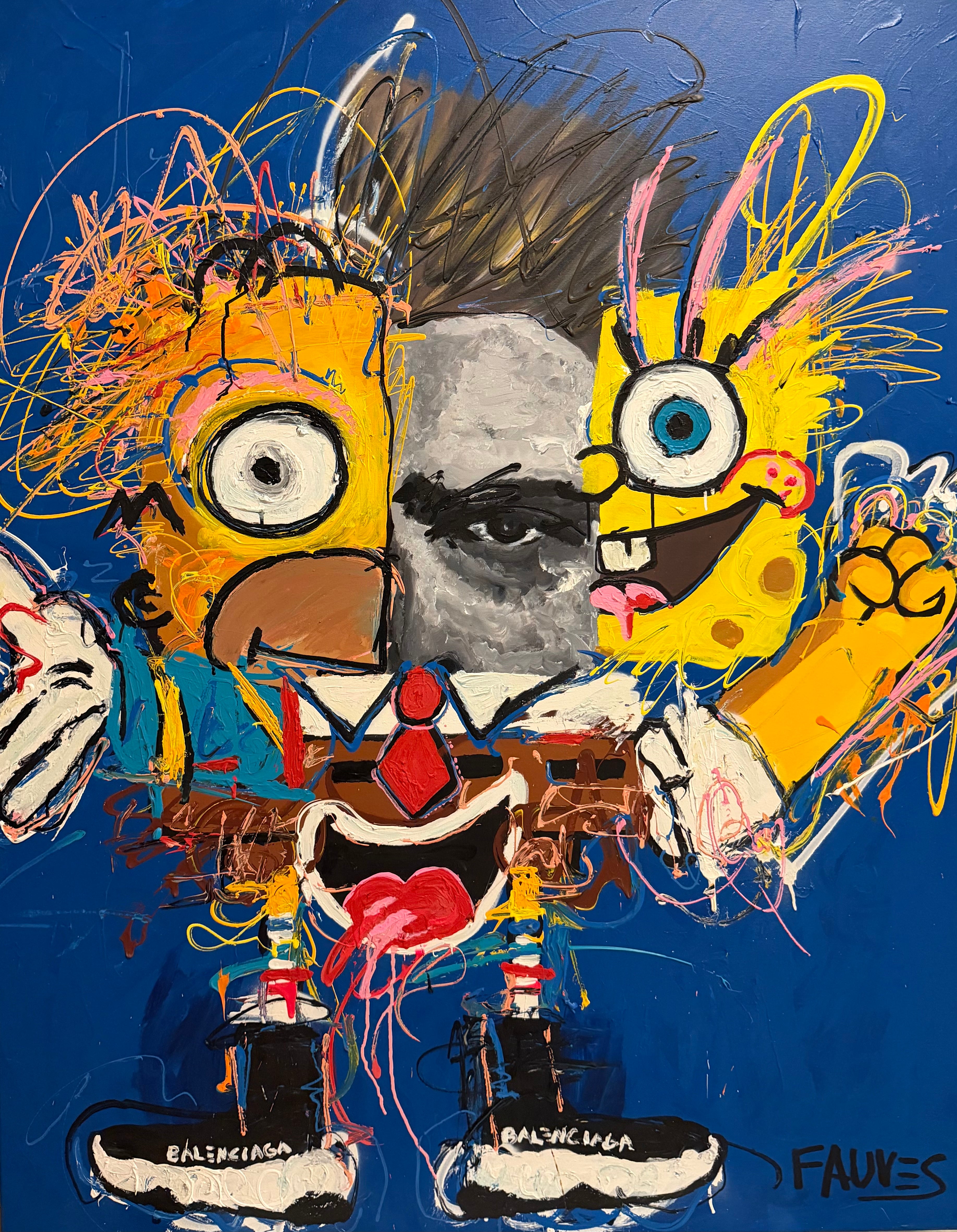 "James BOB" Pop Art James Dean Painting 66 x 52 inch by John Paul Fauves