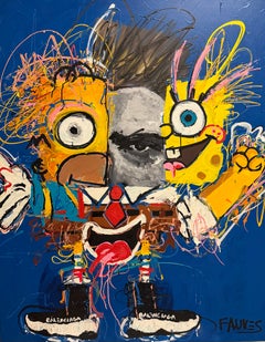 "James BOB" Pintura Pop Art James Dean 66 x 52 pulgadas de John Paul Fauves