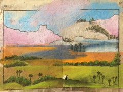 "Japanese Vista I" Peinture de paysage 8" x 12" pouces par Katherine Bakhoum Tisné