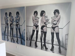 "Kate Moss Nr. 10" Unique Photograph on Canvas 58 × 53 1/2 in by Kate Garner