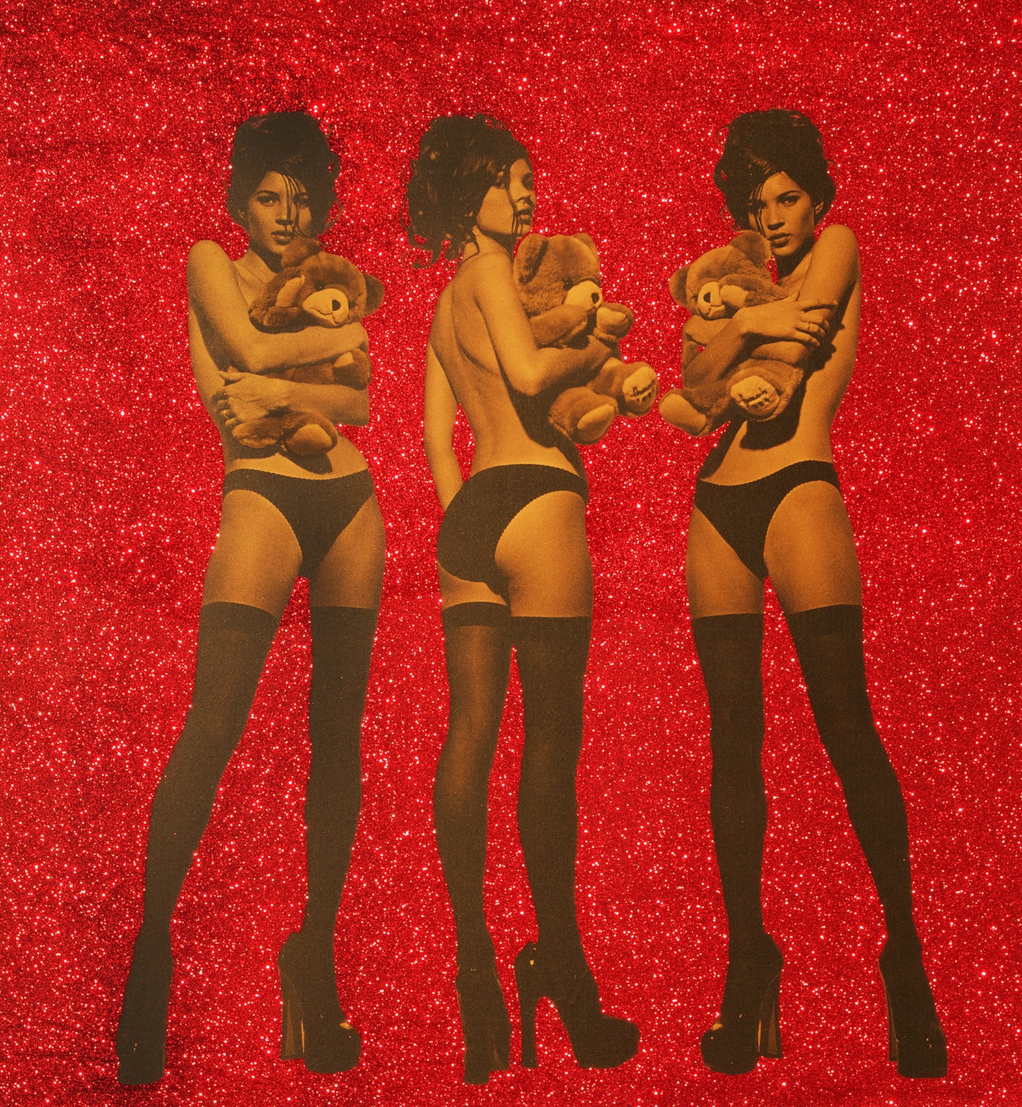 "Kate Moss Nr. 8" Photography 58 × 53 1/2 in Edition 1/1 by Kate Garner