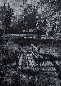 Armenian Contemporary Art by Kamsar Ohanyan - Small Bridge