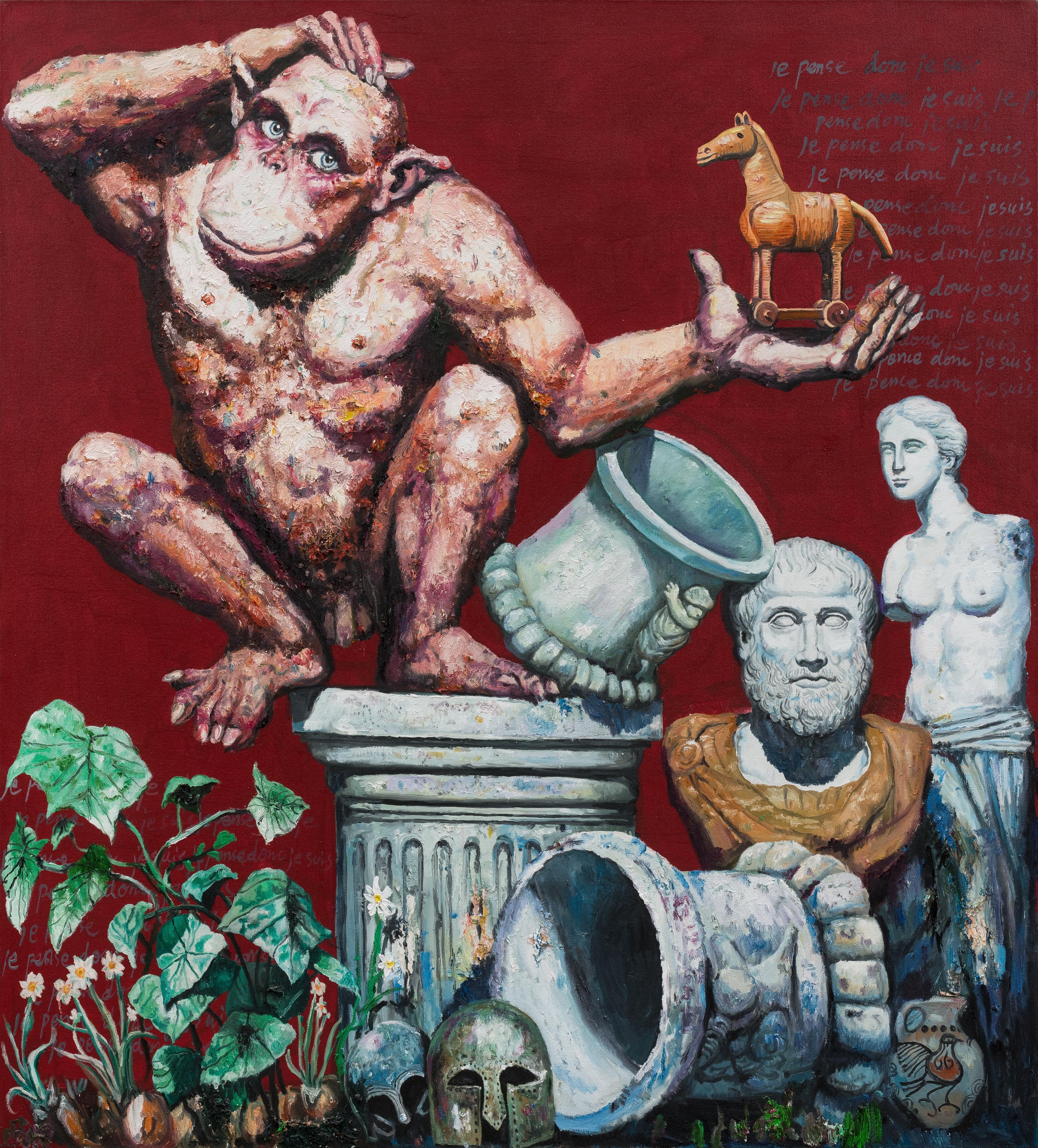 Oil on canvas
Artwork can be shipped rolled up in a tube

Hua Qing is a Chinese male artist born in 1962 in Huaibei, Anhui Province who lives and works in Beijing, China. He is graduated from Anhui Provincial Art School in 1981 and graduated from