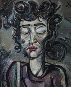 Georgian Contemporary Art by Gia Khutsishvili - Tired Woman, Gorgona
