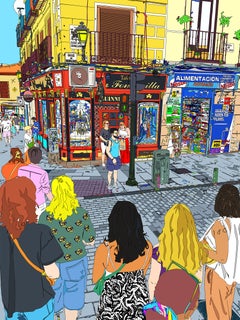 Italian Contemporary Art by Marco Santaniello - Calle de Cuchilleros, Madrid