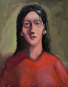 Georgian Contemporary Art by Ilia Menabde - Girl in Red