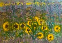 Israeli Contemporary Art by Dondi Schwartz - Sunflowers