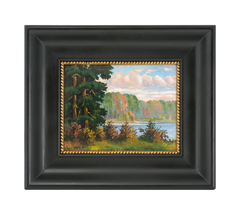 Jean Pajak, Autumn Lakeside Landscape, Oil on Canvas, 1929