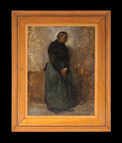 Karl Daubigny – Frau mit Schürze, realistisches Porträt aus dem Frankreich des 19. Jahrhunderts