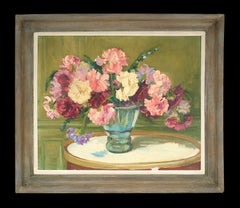 French Post-Impressionist Floral Still Life Oil Painting, Salon d'Automne 1943