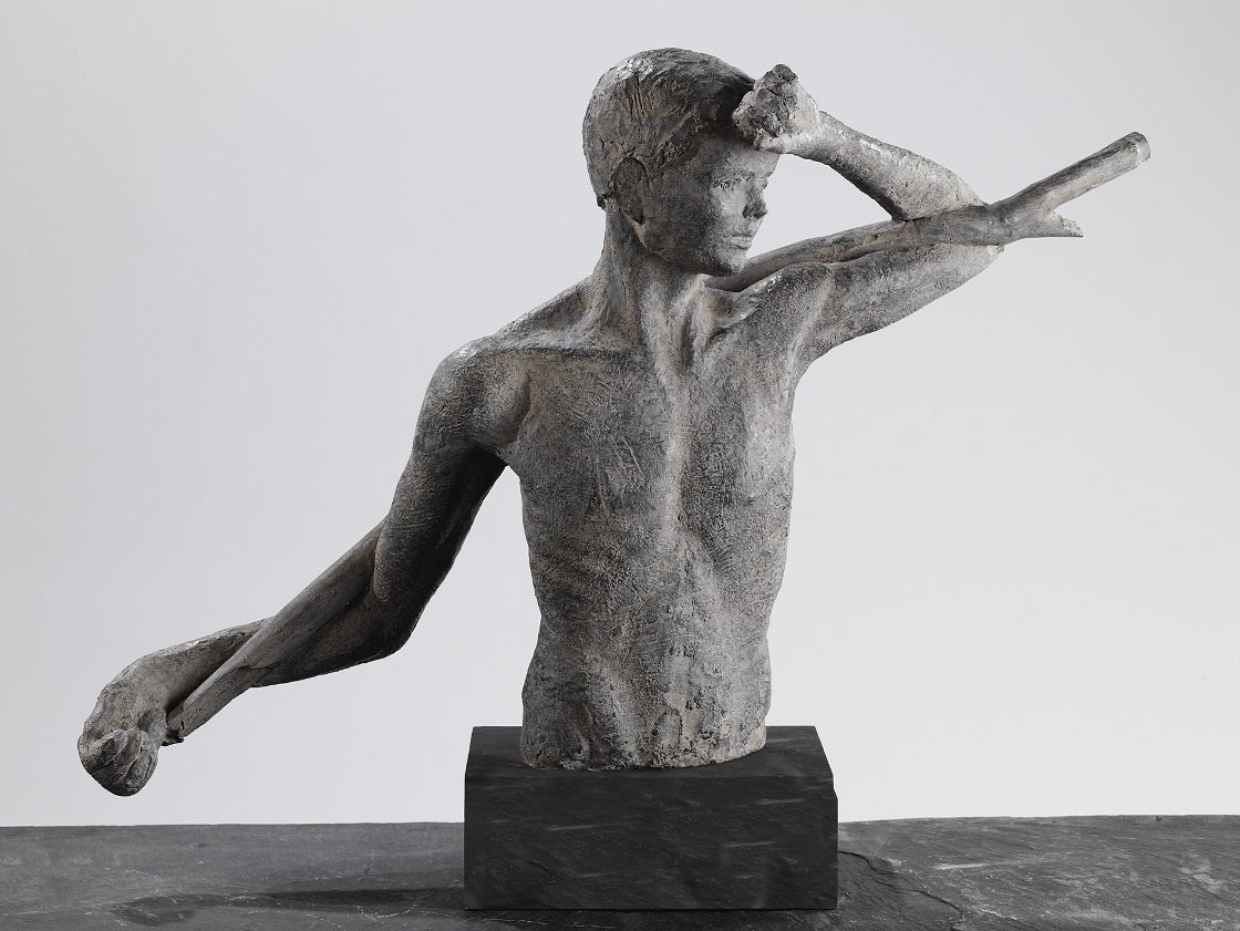 Anne-Sophie Morelle Figurative Sculpture - Homme au Bâton