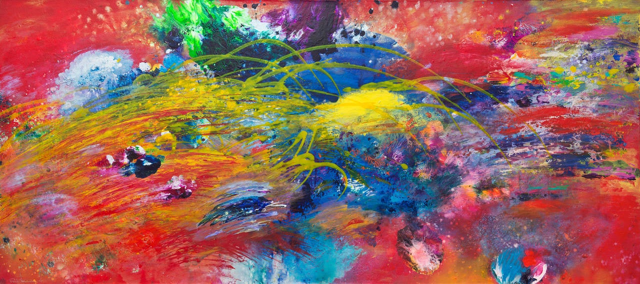 Paul Fournier Abstract Painting - Capriccio Red