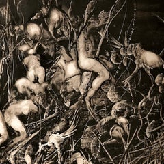 Nido de los Instintos I - Contemporary, figurative, surreal, dramatic painting