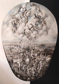 Renacer - Contemporary, figurative, surreal, dramatic painting