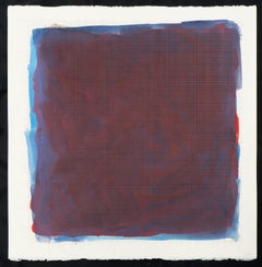 Sol LeWitt Original Painting Signed 1990 Untitled Gouache on Paper