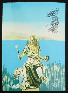 Salvador Dali The Coronation of Gala from Visions Surrealiste Signed Lithograph