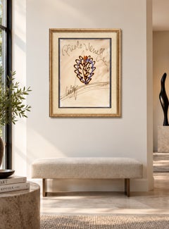 Dale Chihuly, « Picolo Venetian » : dessin original signé, peinture de 30 x 22 pouces