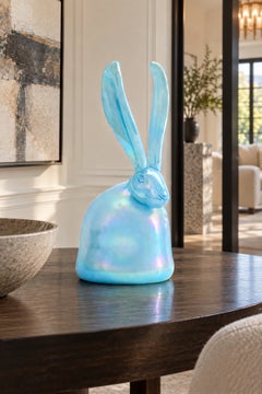 Hunt Slonem Signed 2020 New Dawn Hand Blown Glass Sculpture
