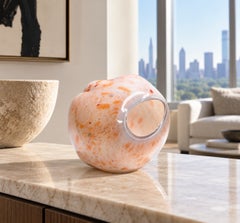 Dale Chihuly 1979 Signed Early Era Peach Basket Hand Blown Glass