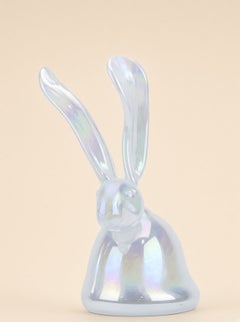 Hunt Slonem Sinclair Blown Glass Bunny Contemporary Art Sculpture
