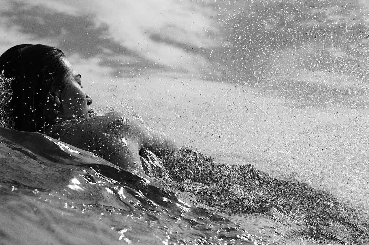 Brian Pearson Black and White Photograph - Juliane Swimming at Block Island